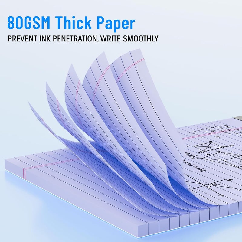 Ciphyfee 3pcs Legal Pads 8.5 x 11, Notepads 8.5 x 11 Inch, Color Note Pads Clear Print Writing Pads of Paper, Memo Pads , Perforate Legal Notepads Paper , Wide Ruled Lined with Sturdy Back,30 Sheets/Pack - Image 3